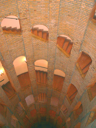 The spiral staircase inside the Französischer Dom