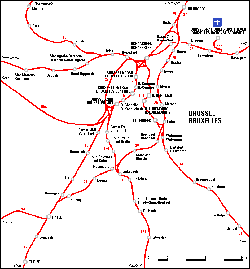 Full Belgian Rail Network Maps
