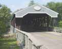 A covered bridge over the river Saco, in Conway