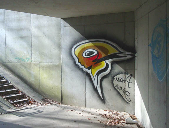 wall of tunnel under the R0, Brussels' orbital motorway, in the For&ecirc;t de Soignes